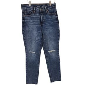 Old Navy Jeans 6 Womens O.G. Straight High Rise Distressed Secret Smooth Pockets
